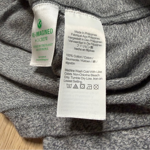 J. Crew Oarsman Cotton Long Sleeve T-Shirt Mens Small Gray Relaxed Fit Blank - Picture 5 of 9